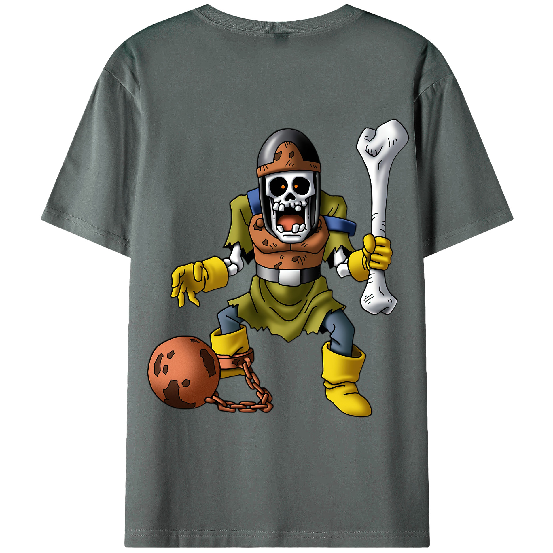 （画像用） ドラゴンクエスト Doragon Kuesuto Dragon Quest 綿100％ メンズ半袖Tシャツ（バックプリント） 通気性
